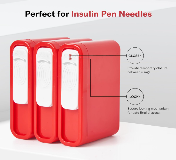 Alcedo Portable Sharps Container for Travel & Home Use (3-pack)