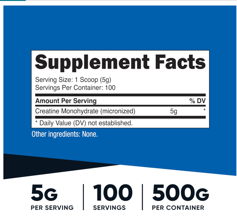 Nutricost Creatine Monohydrate Micronized Powder