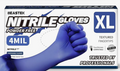 Nitrile Gloves, 4.0 Mil - 100 pcs, Powder-free, Latex Free, Disposable