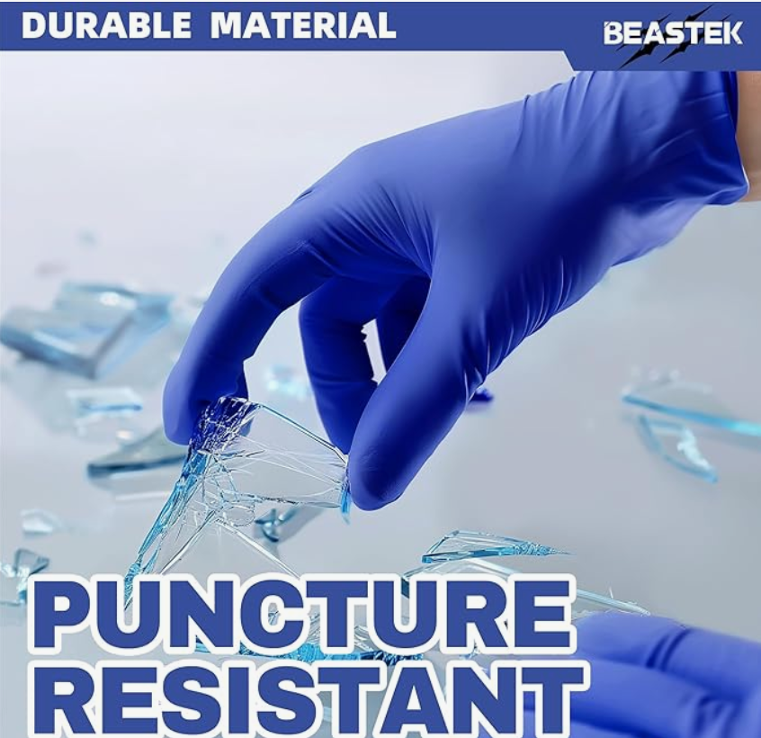 Nitrile Gloves, 4.0 Mil - 100 pcs, Powder-free, Latex Free, Disposable