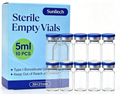 Sterile Empty Glass Vials, Airtight, Sealed w/Self Healting Port