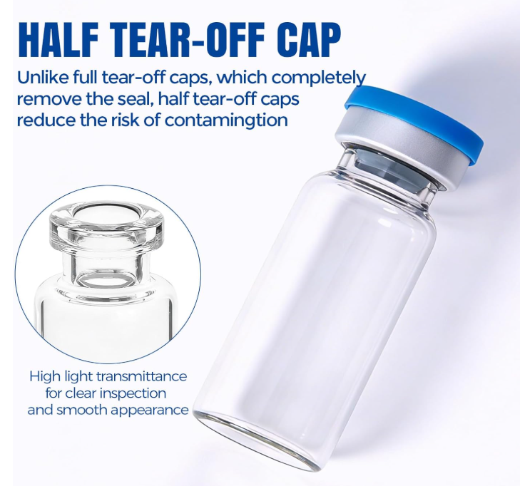 Sterile Empty Glass Vials, Airtight, Sealed w/Self Healting Port