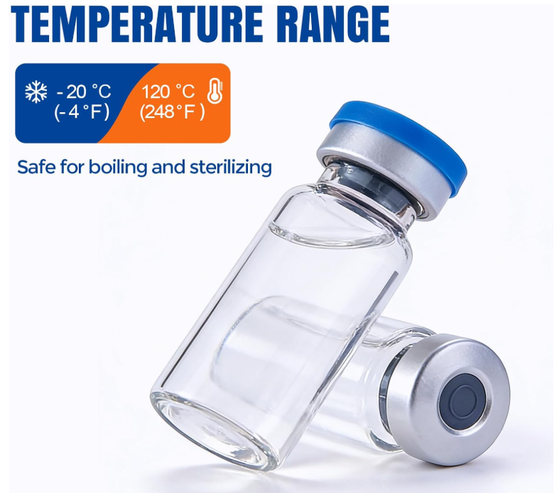 Sterile Empty Glass Vials, Airtight, Sealed w/Self Healting Port