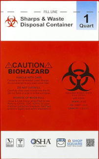 1 Qt. Sharps Container