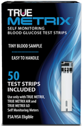 50 Ct. TRUE METRIX Self Monitoring Blood Glucose Test Strips