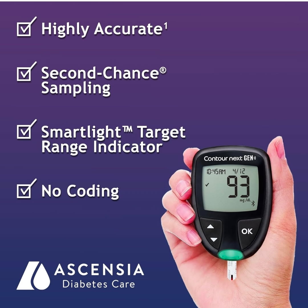 Ascensia Contour Next Gen Blood Glucose Monitor All-In-One Kit